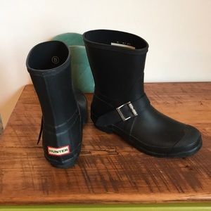 Hunter motorcycle-inspired rain boots